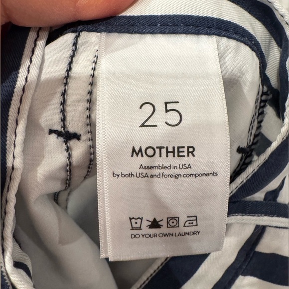 Mother The Inset Greaser Sea Daze Sz 25 blue and white Americana maximalist E - Picture 9 of 15